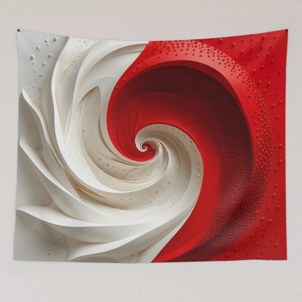 Item preview, Elegant Red and White Spiral designed and sold by Vicky Brago-Mitchell®.