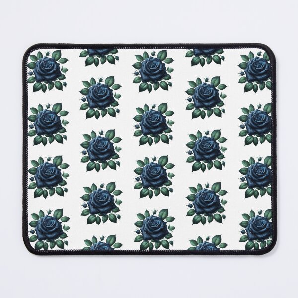 Item preview,  Dark Blue Rose with Leaves and Buds Floral Illustration designed and sold by SweetLilith.