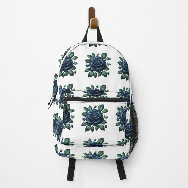 Item preview, Dark Blue Rose with Leaves and Buds Floral Illustration designed and sold by SweetLilith.