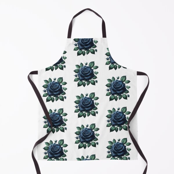 Item preview, Dark Blue Rose with Leaves and Buds Floral Illustration designed and sold by SweetLilith.