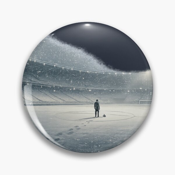 Item preview, Silent Night Match – Minimal Football Stadium | Luxury Winter Soccer Streetwear Graphic designed and sold by warlistop.