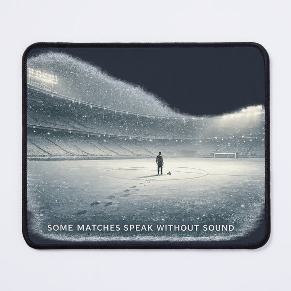 Item preview, Silent Night Match – Minimal Football Stadium | Luxury Winter Soccer Streetwear Graphic designed and sold by warlistop.