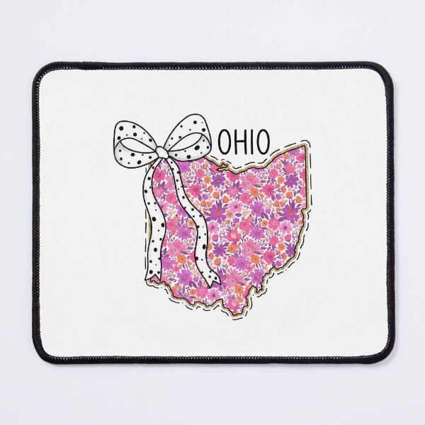 Item preview, Cute Ohio Floral Map Graphic Coquette Bow Design designed and sold by Paper Drip.