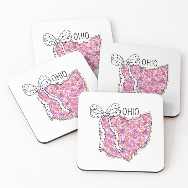 Item preview, Cute Ohio Floral Map Graphic Coquette Bow Design designed and sold by Paper Drip.