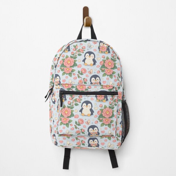 Item preview, Penguin Camellia Garden Pattern designed and sold by Soft Berry Studio.