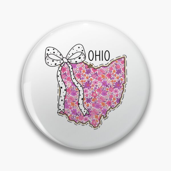 Item preview, Cute Ohio Floral Map Graphic Coquette Bow Design designed and sold by Paper Drip.