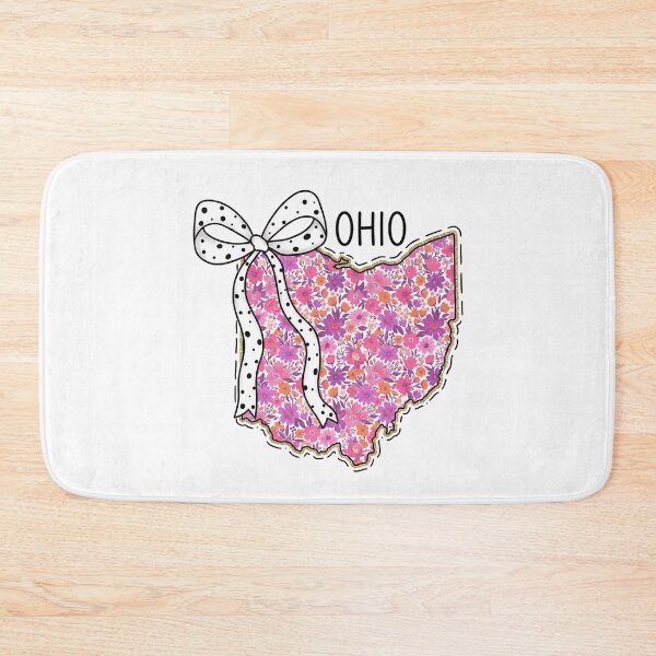 Item preview, Cute Ohio Floral Map Graphic Coquette Bow Design designed and sold by Paper Drip.