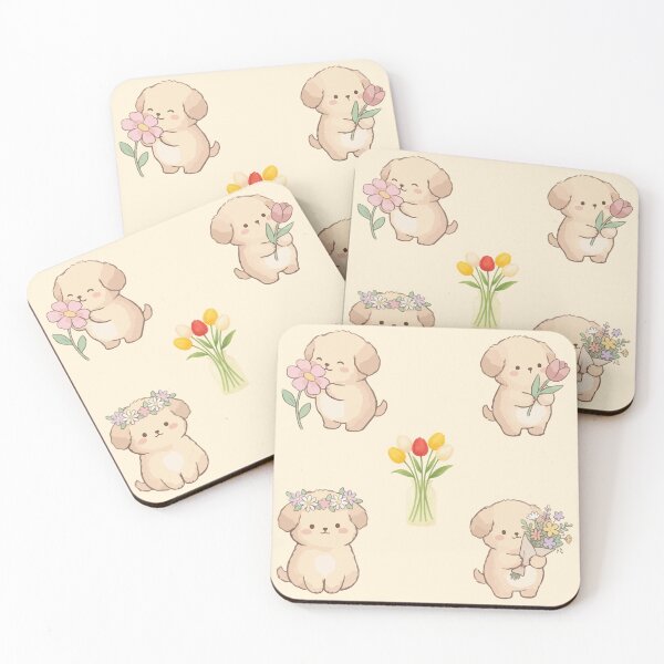 Item preview, Cute puppy flowers animals Aesthetic Cottagecore Puppy Flowers Dog stickers sticker pack designed and sold by Art IN Pack.