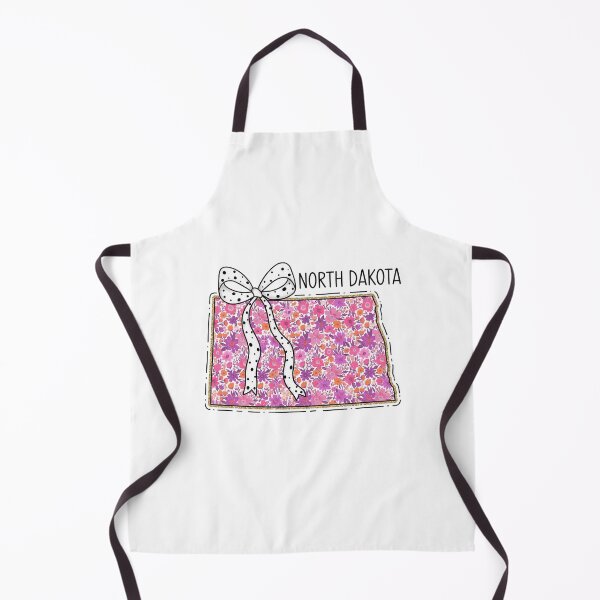 Item preview, Cute North Dakota Floral Map Graphic Coquette Bow Design designed and sold by Paper Drip.
