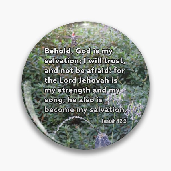 Item preview, Isaiah 12:2 God Is My Salvation - Hummingbird Photograph designed and sold by InsprtnlArtbyDP.