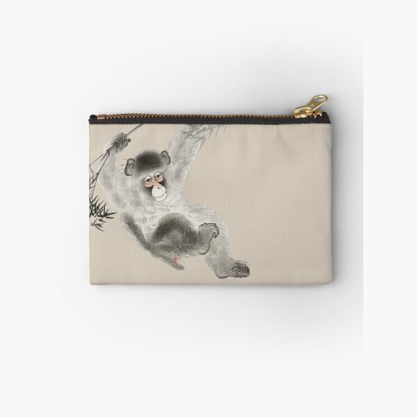 Item preview, Japanese Animal Art - Monkey - Modern Ukiyo-e - Japandi, Beige designed and sold by Black Swallow.
