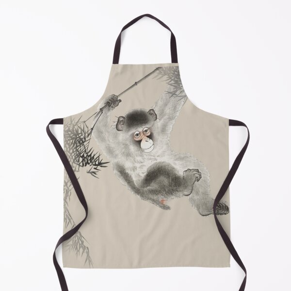 Item preview, Japanese Animal Art - Monkey - Modern Ukiyo-e - Japandi, Beige designed and sold by Black Swallow.