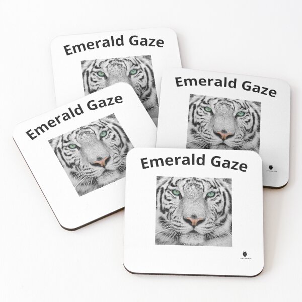 Item preview, Emerald Gaze | White Tiger Portrait designed and sold by Bwolf1956.