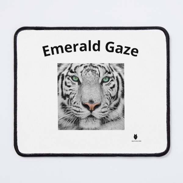 Item preview, Emerald Gaze | White Tiger Portrait designed and sold by Bwolf1956.