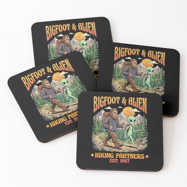 Item preview, Bigfoot And Alien Hiking Partners Vintage National Park designed and sold by TeeARTHY.