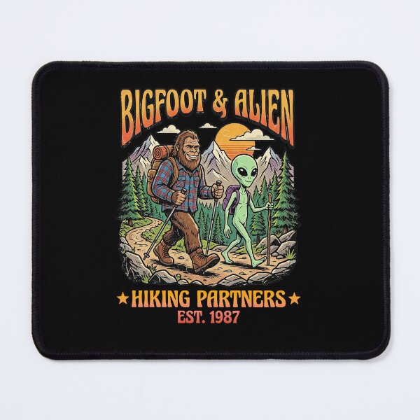 Item preview, Bigfoot And Alien Hiking Partners Vintage National Park designed and sold by TeeARTHY.