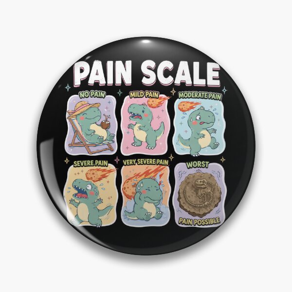 Item preview, Dinosaur Pain Scale Funny Nurse RT Sarcastic Dinosaur Medical designed and sold by VGAfanatic.