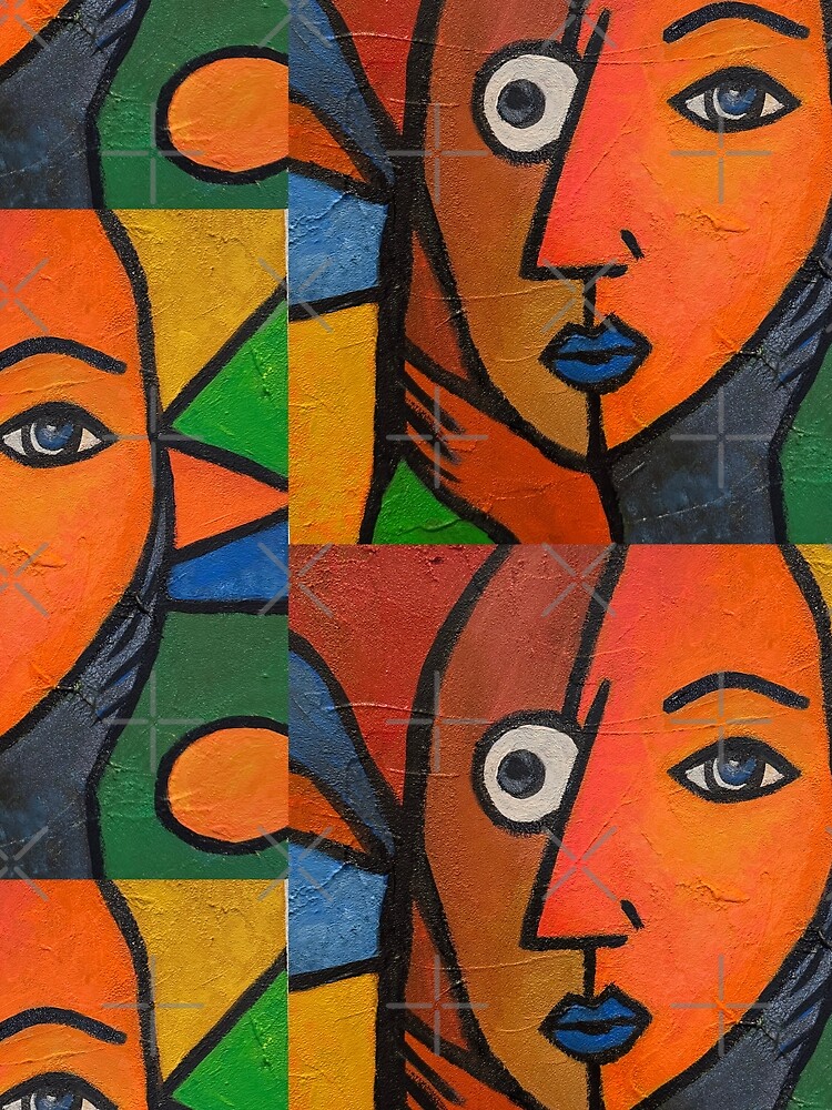 Thumbnail 3 of 3, Scarf, Abstract Self Portrait designed and sold by Lesswired.