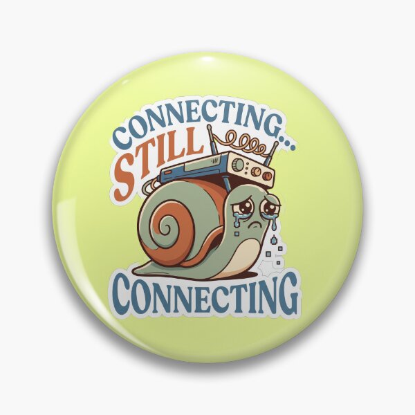 Item preview, Funny Retro Snail Connecting Still Connecting WiFi Joke designed and sold by SandyPlace.