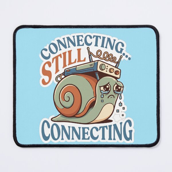 Item preview, Funny Retro Snail Connecting Still Connecting WiFi Joke designed and sold by SandyPlace.