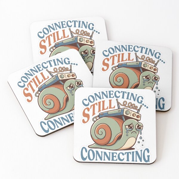 Item preview, Funny Retro Snail Connecting Still Connecting WiFi Joke designed and sold by SandyPlace.