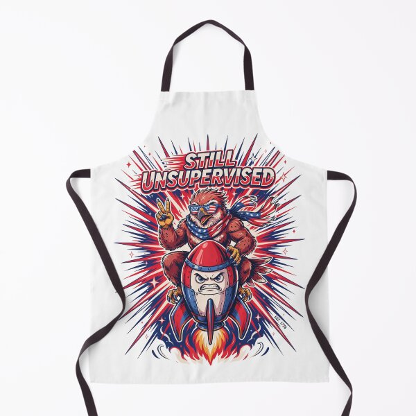 Item preview, Still Unsupervised Patriotic Owl Rocket Peace Sign Tee v1 designed and sold by DarylWelsh2024.