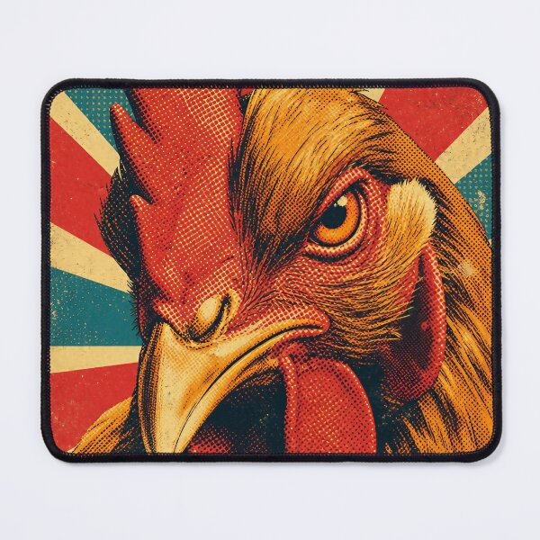 Item preview, Retro Chicken Portrait – Vintage Halftone Farm Animal Illustration designed and sold by Jandedan.