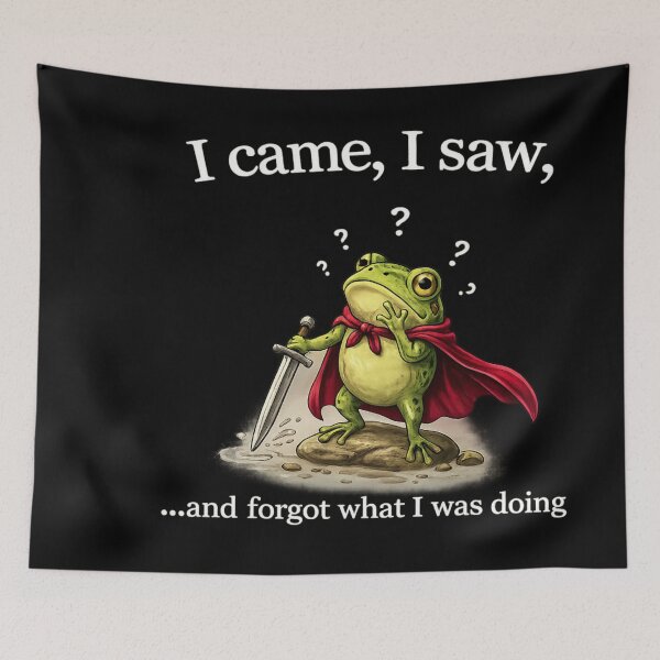 Item preview, I Came I Saw Forgot What I Was Doing Funny Frog Meme designed and sold by LASTIQUE-dd.