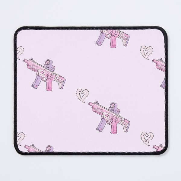 Item preview, Pastel Pink Kawaii Gaming SMG with Heart Smoke | Cute Gamer Aesthetic designed and sold by Mypixieart.