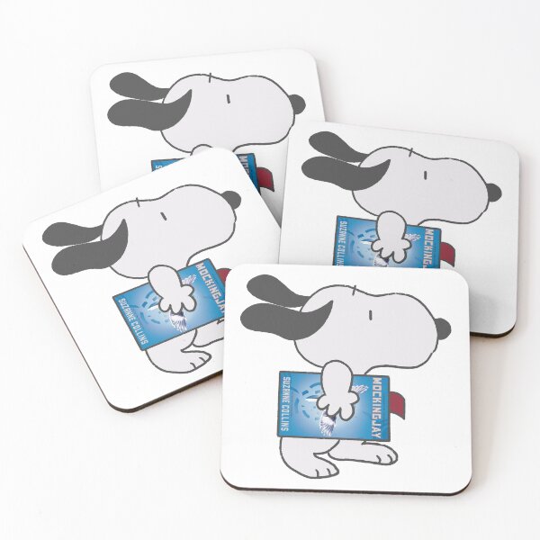 Item preview, snoopy reading mockingjay designed and sold by liveawhimsylife.