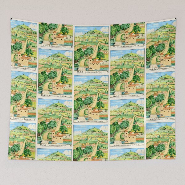 Item preview, The Hill - Hobbiton - Tolkien Vintage Art designed and sold by booksnbobs.