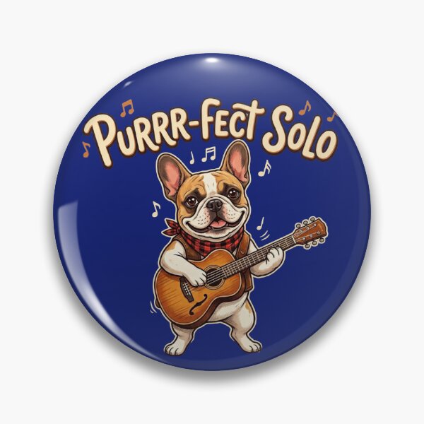Item preview, Purrr-fect Solo. French Bulldog Play on Electric Guitar  designed and sold by Evelashop.