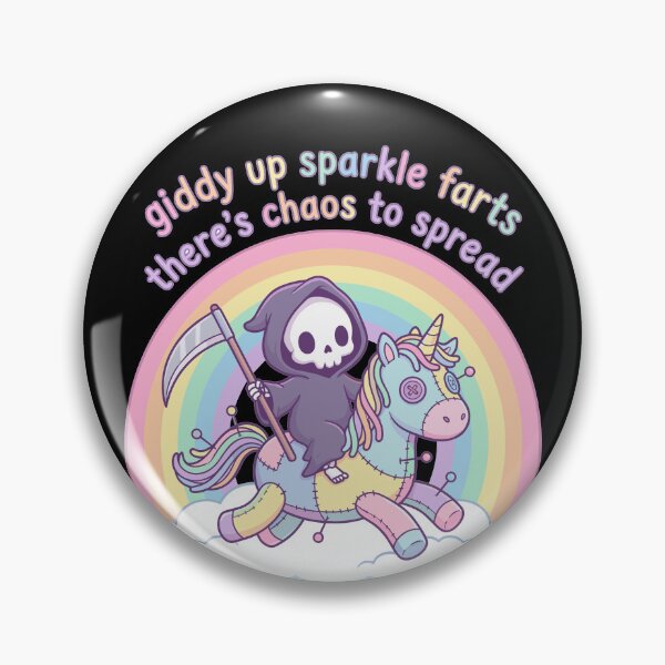 Item preview, Giddy Up Sparkle Farts Grim Reaper Unicorn designed and sold by Kawaii-n-Spice.