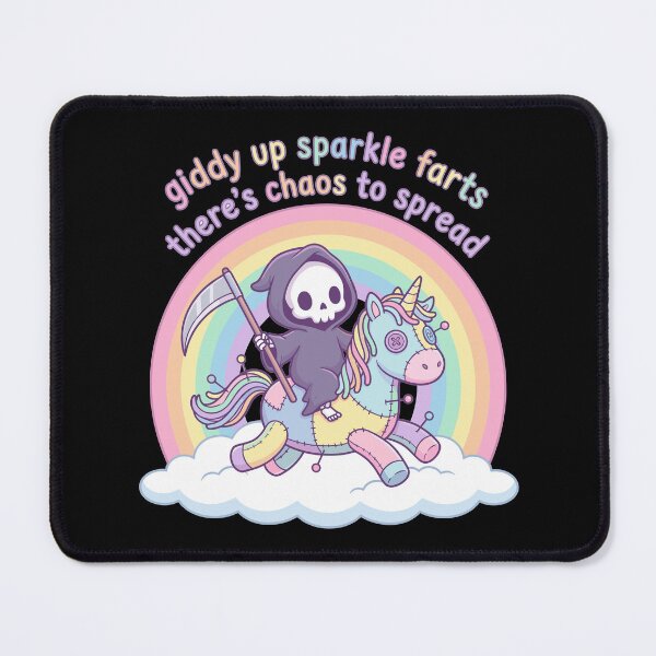 Item preview, Giddy Up Sparkle Farts Grim Reaper Unicorn designed and sold by Kawaii-n-Spice.