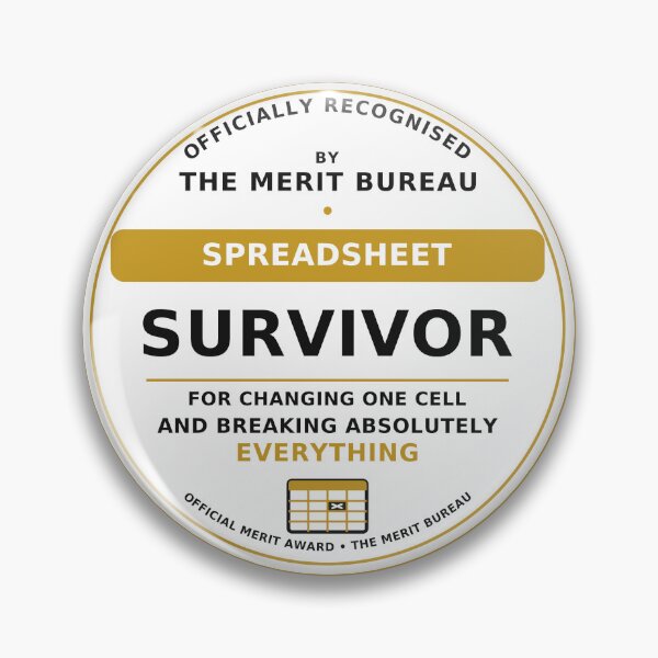 Item preview, Spreadsheet Survivor Gift | Funny Accountant & Office Coworker Award designed and sold by TheMeritBureau.