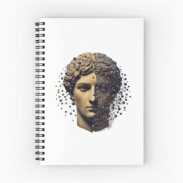 Item preview, Classical Greek Statue Digital Particle Disintegration Art designed and sold by ByKayaPrints.