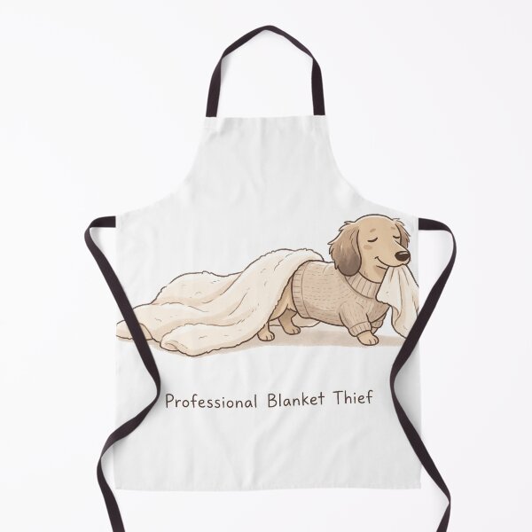 Item preview, Professional Blanket Thief Funny Dachshund Dragging Blanket designed and sold by jgoteiner.