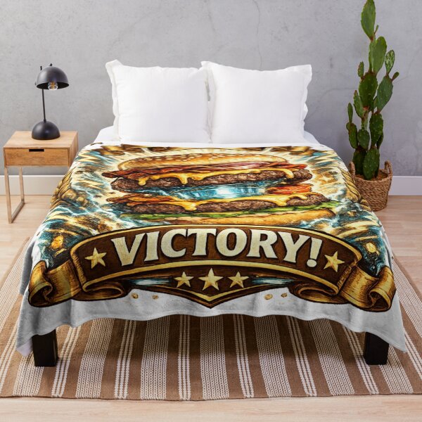 Item preview, Victory: Double Patty Championship Burger Laurel Wreath Gold Badge designed and sold by irfanshikh.