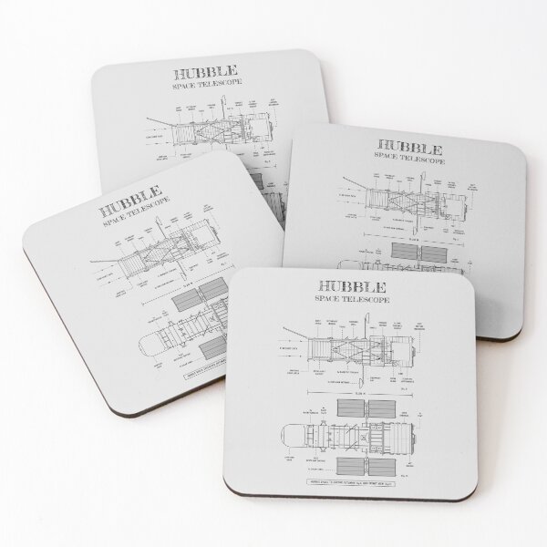 Item preview, Hubble Space Telescope (White Stencil - No Background) designed and sold by BGALAXY.