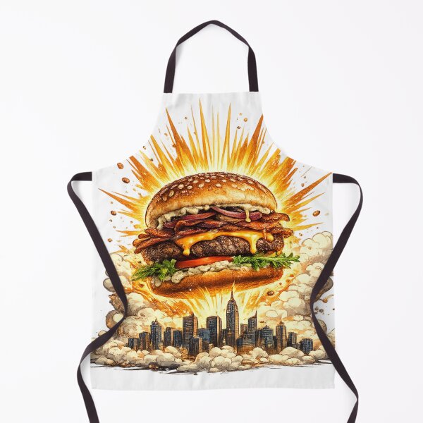 Item preview, Burger Apocalypse NYC: Mushroom Cloud Explosion Skyline Comedy Extreme designed and sold by irfanshikh.