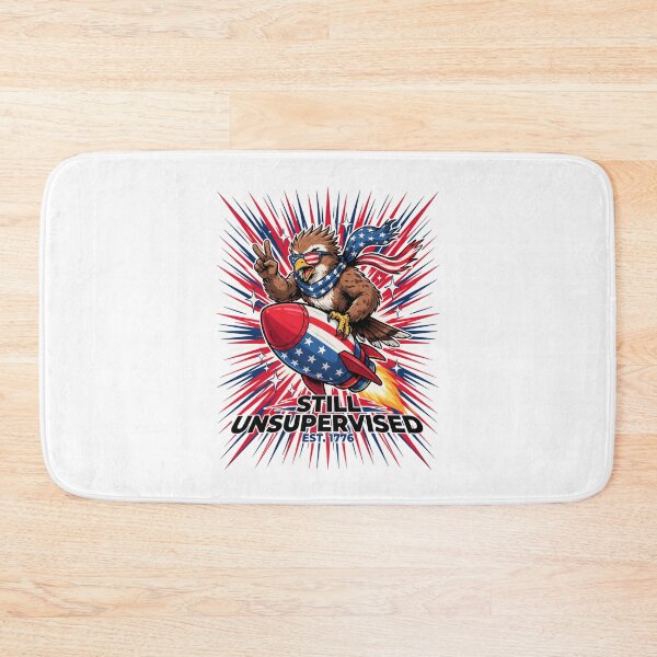 Item preview, Still Unsupervised Patriotic Owl Rocket Peace Sign Tee v2 designed and sold by DarylWelsh2024.