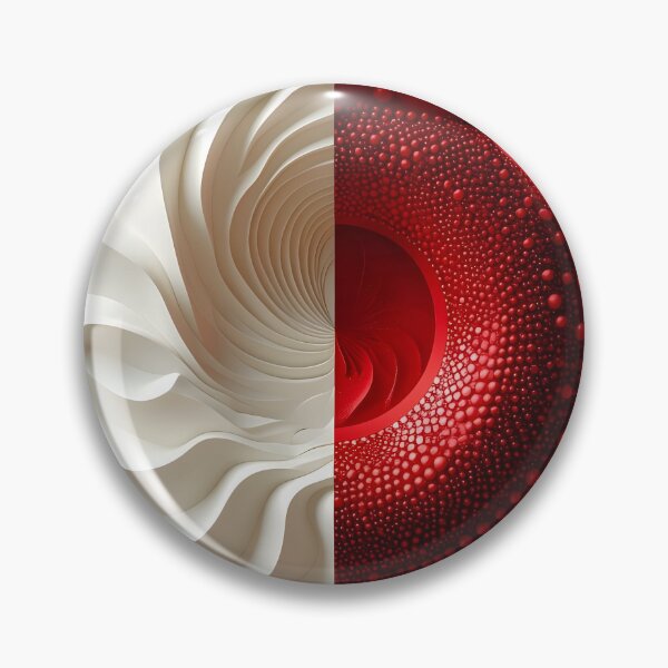 Item preview, Symmetrical Abstract Design in Red and White designed and sold by Vicky Brago-Mitchell®.