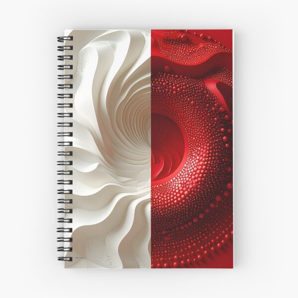 Item preview, Symmetrical Abstract Design in Red and White designed and sold by Vicky Brago-Mitchell®.