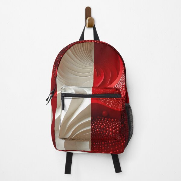Item preview, Symmetrical Abstract Design in Red and White designed and sold by Vicky Brago-Mitchell®.
