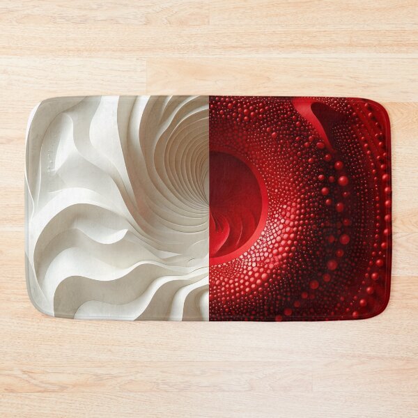 Item preview, Symmetrical Abstract Design in Red and White designed and sold by Vicky Brago-Mitchell®.