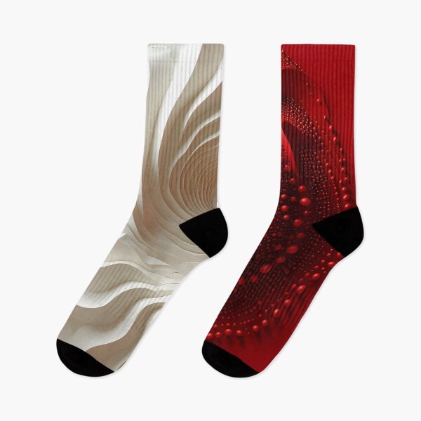 Item preview, Symmetrical Abstract Design in Red and White designed and sold by Vicky Brago-Mitchell®.
