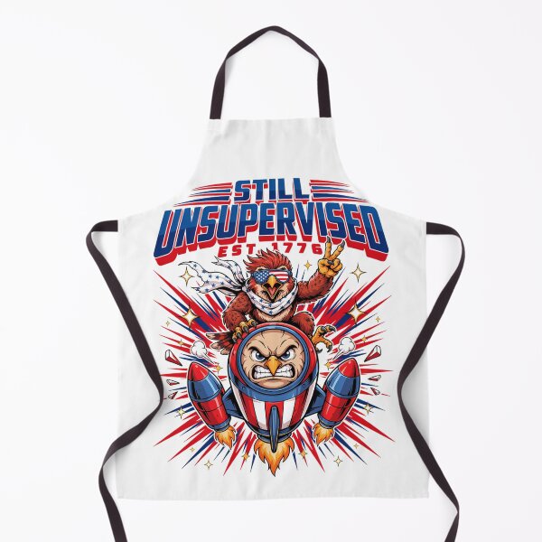 Item preview, Still Unsupervised Patriotic Owl Rocket Peace Sign Tee v3 designed and sold by DarylWelsh2024.