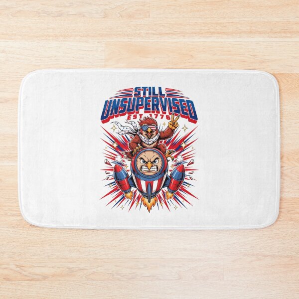 Item preview, Still Unsupervised Patriotic Owl Rocket Peace Sign Tee v3 designed and sold by DarylWelsh2024.