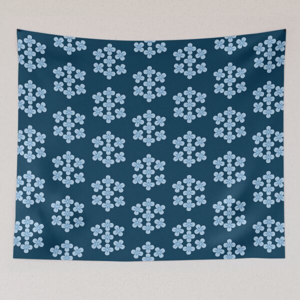 Item preview, Retro Blue Flower Cluster Seamless Pattern. designed and sold by Jyoti-Quotes.
