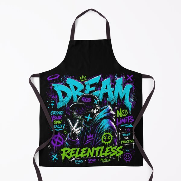 Item preview, RELENTLESS – Urban Graffiti Streetwear Motivational T-Shirt Design designed and sold by ZafTeez.